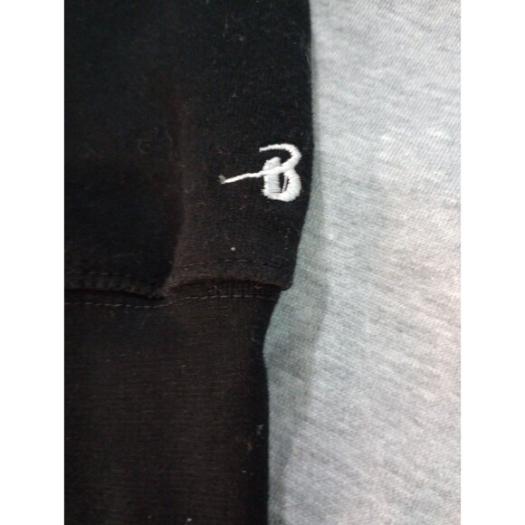 Badger Sport Gray/Black Accent Long Sleeve Pullover Hoodie Size L - Picture 10 of 11